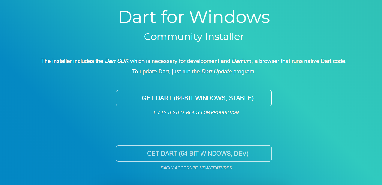 Dart installation page