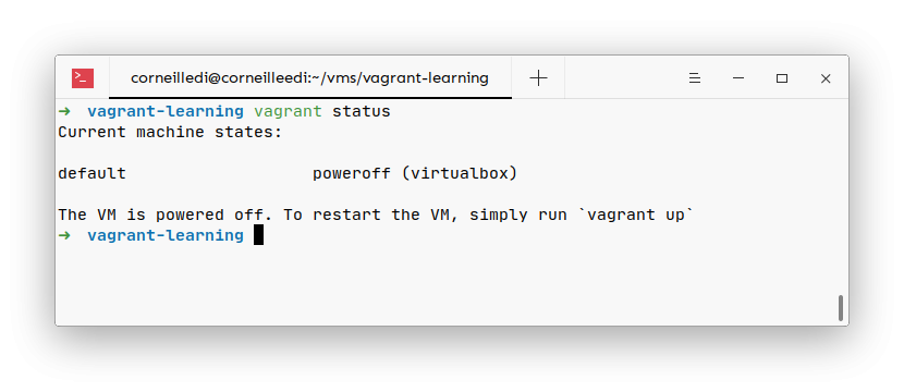 vagrant status